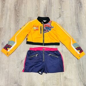 KPop Demon Hunters Sz XL Rumi Cosplay Costume 2 PC Set Girls Kids Dress Up NWOT